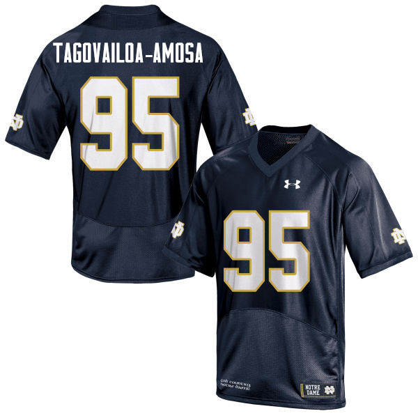 Men #95 Myron Tagovailoa-Amosa Notre Dame Fighting Irish College Football Jerseys Sale-Navy